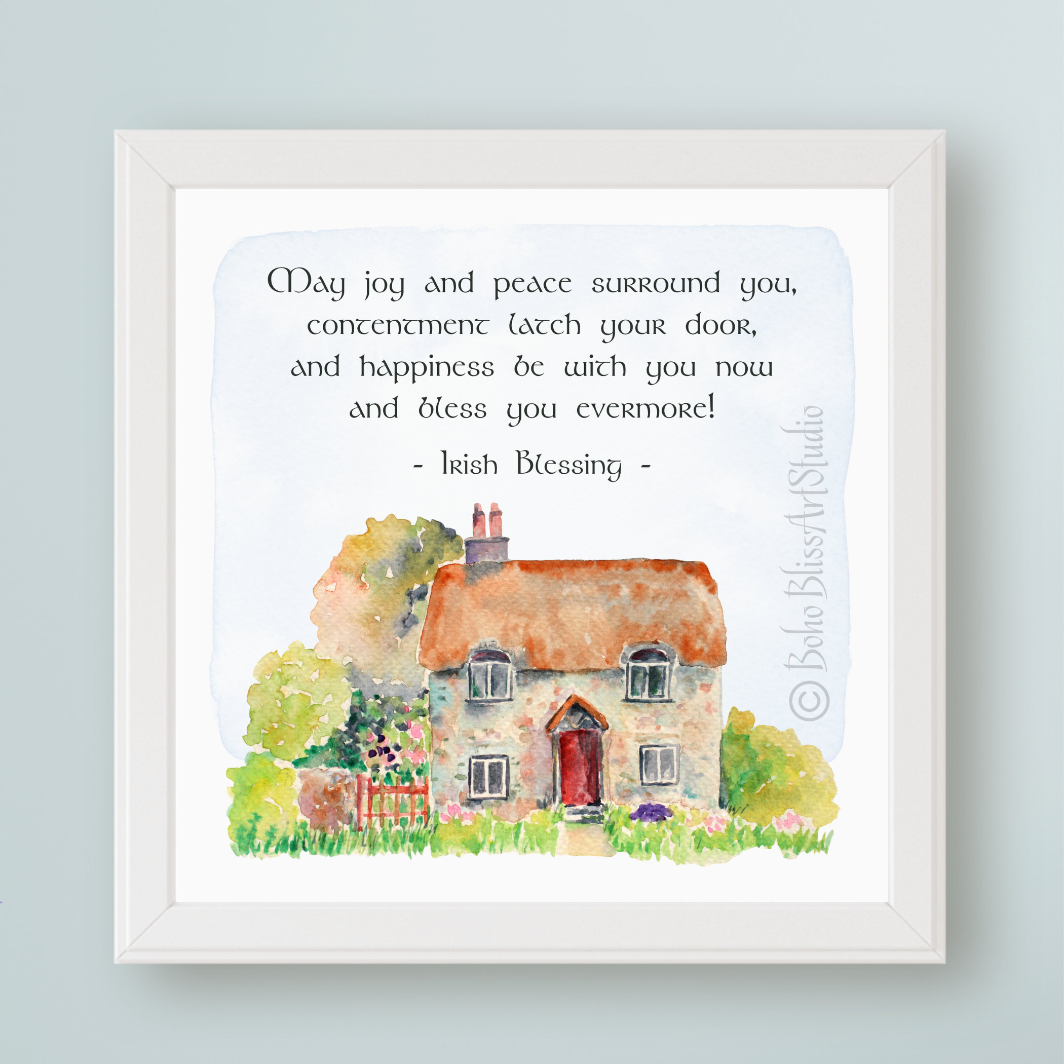 Irish Blessing May Joy & Peace Surround You Digital Art Ireland Wedding Blessing Printable Wall Art Irish Gift Instant Download