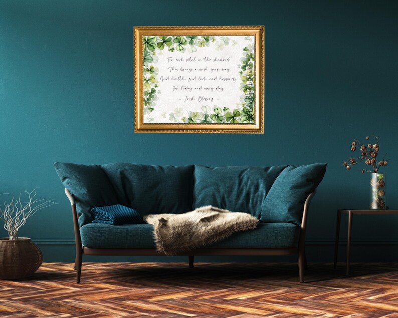 Irish Blessing Printable Wall Art for Each Petal on the - Etsy