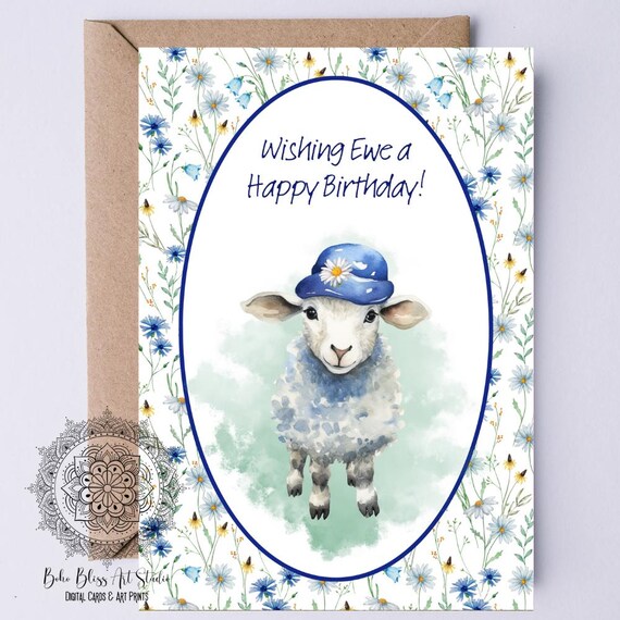 Meg Hawkins Happy Birthday To Ewe Card | Millbry Hill - View #10
