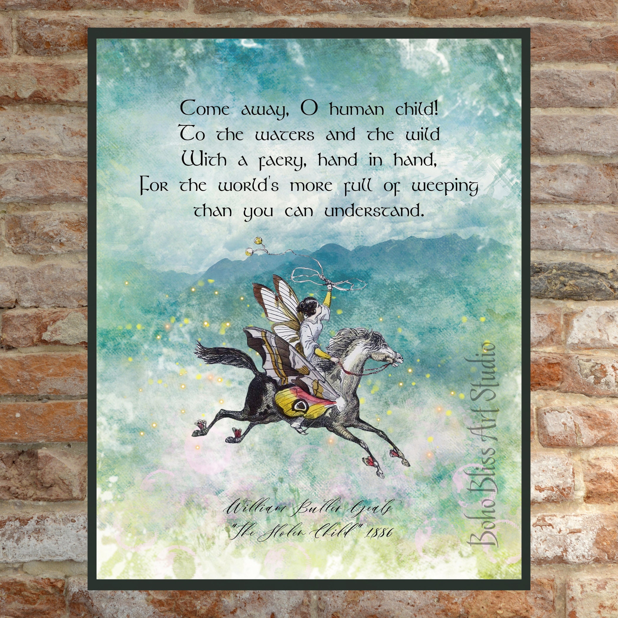 William Butler Yeats Poem Printable Art Come Away, O Human Child to the  Waters and the Wild... Digital Art Print WB Yeats Quote - Etsy