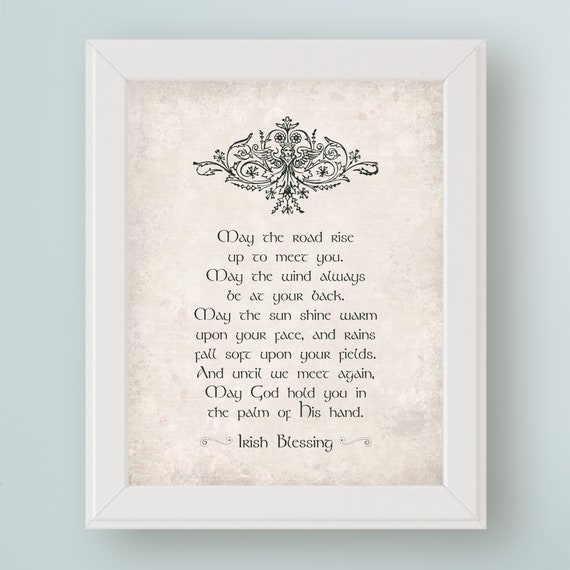  May The Road Rise To Meet You Irish Blessing Wall Decor - Irish  Decor - Irish Quotes Wall Decor - Positive Inspirational Quotes Poster Sign  Decorations - Sayings for Wall Decor 