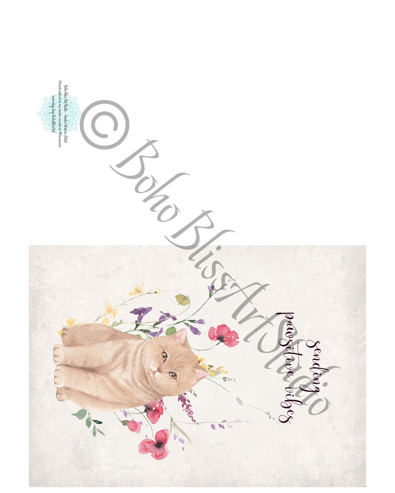 PRINTABLE Sympathy Card Digital Cat Card for Emotional - Etsy