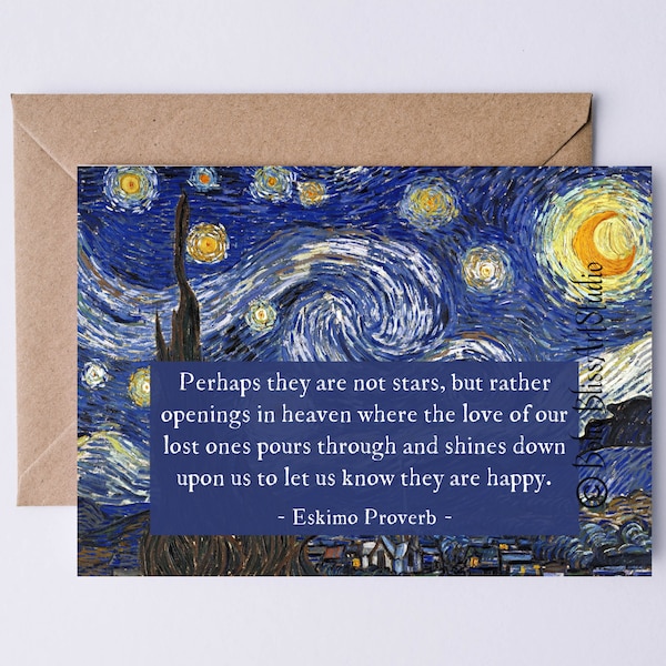 Perhaps They Are Not Stars but Rather Openings in Heaven DIGITAL Sympathy Card Condolences Printable Card for Grief