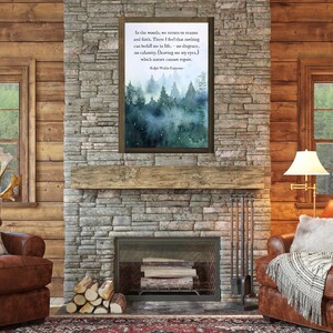 Ralph Waldo Emerson Quote Printable Wall Art in the Woods We Return to ...