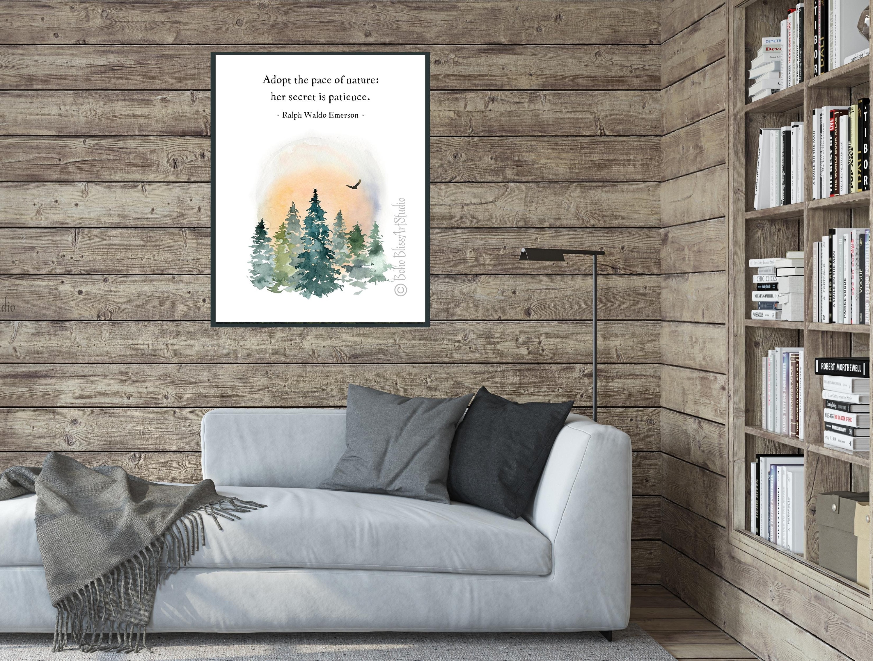 Ralph Waldo Emerson Quote Printable Wall Art | Adopt the Pace of Nature ...