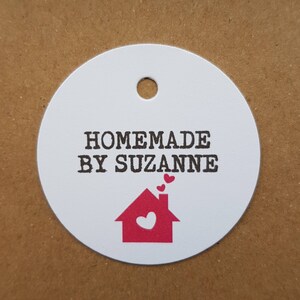 10 x étiquettes personnalisé fait maison, maison tags, étiquettes à la main, balançoire maison tags, étiquettes maison personnalisés, étiquettes, étiquettes maison
