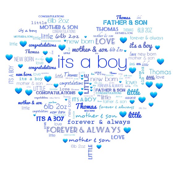 personalised love hearts baby shower