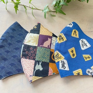 3D Mouth Face Anti-Dust/Allergy/Germ Mask, Japanese design pattern, handmade