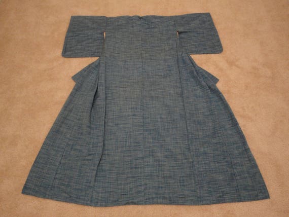 Japanese vintage floss pongee fabric kimono, Komon