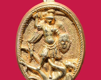 Medaille des Erzengels Michael aus dem 19. Jahrhundert, alte religiöse Medaille