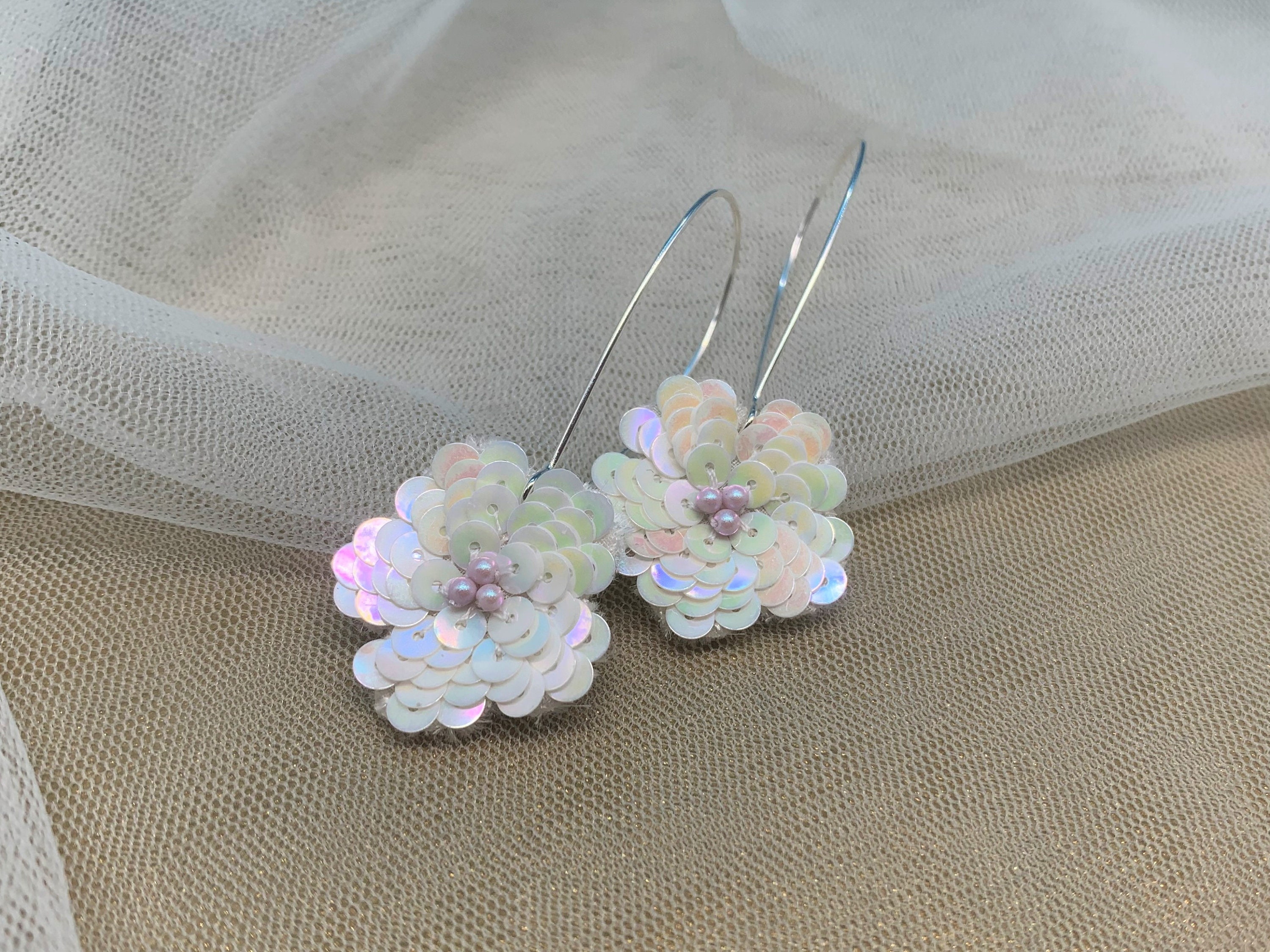 sky blue flower jewellery