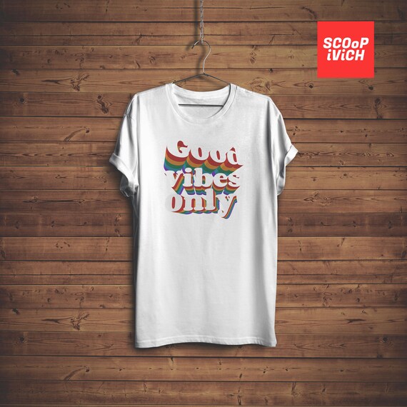 Good Vibes Only Retro Vintage 70s 80s 