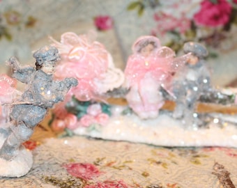 Shabby Pink Christmas Victorian Christmas Shabby Pink Chic Candyland Christmas Cottage Pink Christmas Farmhouse Sleigh Ride Young Love