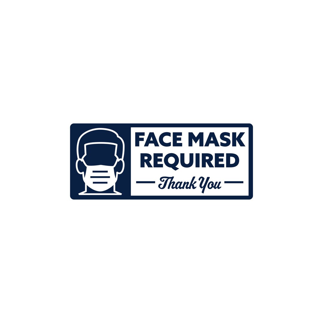 Face Mask Required - Window Decal - Vinyl - Covid - Face Mask Decal ...