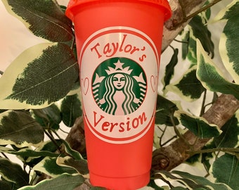 Taylor Swift inspired Starbucks cup🖤 #taylorswift #taylorswiftreputation  #reputation #1989 #fearless #evermore #folklore #lover #red…
