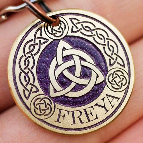 Celtic Knot Dog Tag Irish Dog Tags for Dogs Whimsical Pet Id Etsy