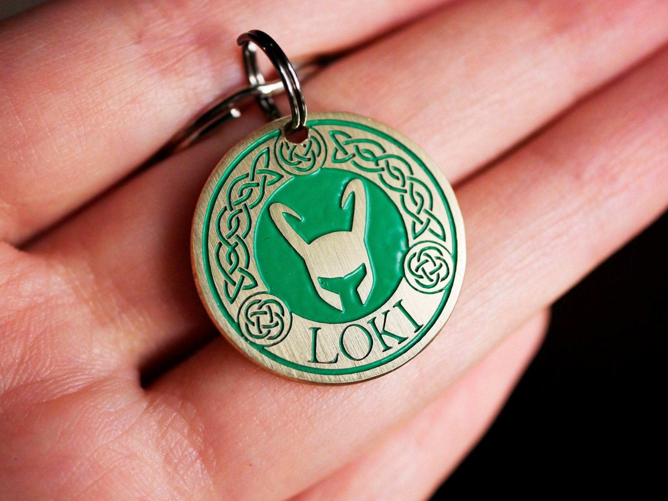 Loki Dog Tag Viking Pet Id Tag Brass or Copper Custom Cat Dog Tag Personalized Dog Name Tag for Dog 4559 Etsy
