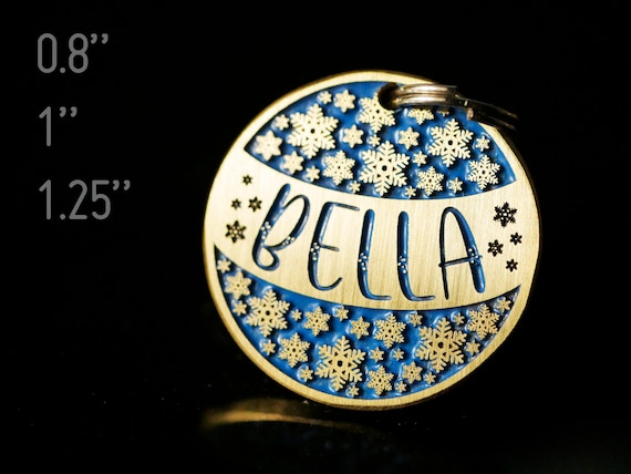 snowflake dog tag