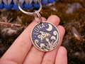 Mushroom moon pet id tag, Mushroom luna dog tag, custom name dog tag for dog,  pat id tag  4441 product logo