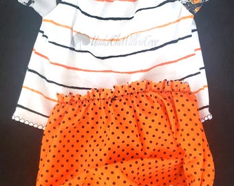 Halloween bloomers and peasant shirt set