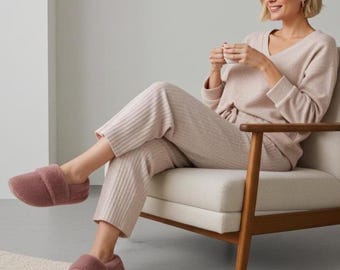 SnugToes Damen Hausschuhe beheizt mit herausnehmbaren Wärmekissen Mauve