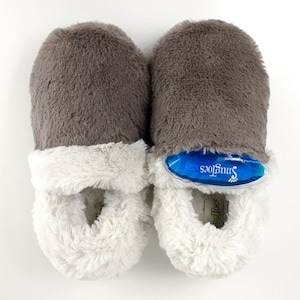 SnugToes women's heated slippers with removable heat pads mocha image 4