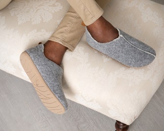 Snugtoes Slip-on Womens Recycled Polyester Slippers. Wool lining,  Lightweight, Comfortable, Natural Grey Colour