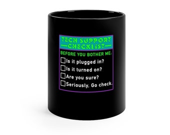 Funny Helpdesk Tech Support Sysadmin Checklist Mug Sysadmin Etsy