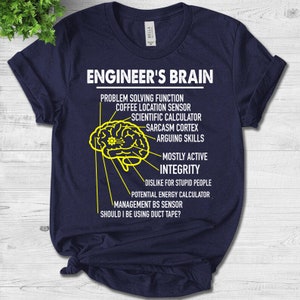 Engineer&#39;s Brain Funny Engineering Games Process Unisex T-Shirt - Engineer&#39;s Brain - Funny Sarcastic Engineering Gift
