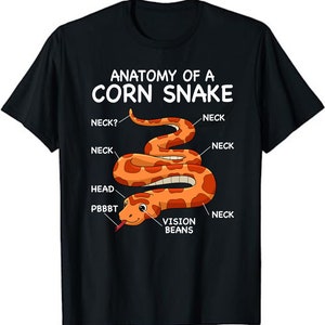 Anatomy of a Corn Snake Unisex T-Shirt, Funny Corn Snake Shirt, Reptile Tshirt, Snake Lover Gift, Reptile T-shirt, Cute Snake Tee
