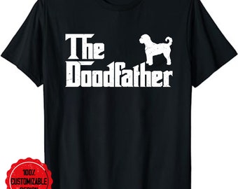 Mens The Doodfather Goldendoodle Dog Doodle Dad Fathers Day T-Shirt, GoldendoodleDog Lover Owner Gift Shirt, Fathers Day Gift