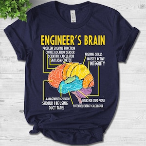 Engineer&#39;s Brain Funny Engineering Games Process T-shirt - Chemical Civil Electrical Mechanical Engineering Shirt