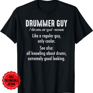Drummer Guy Definition Funny Boy Drumming Gift Drummer T-Shirt T-Shirt