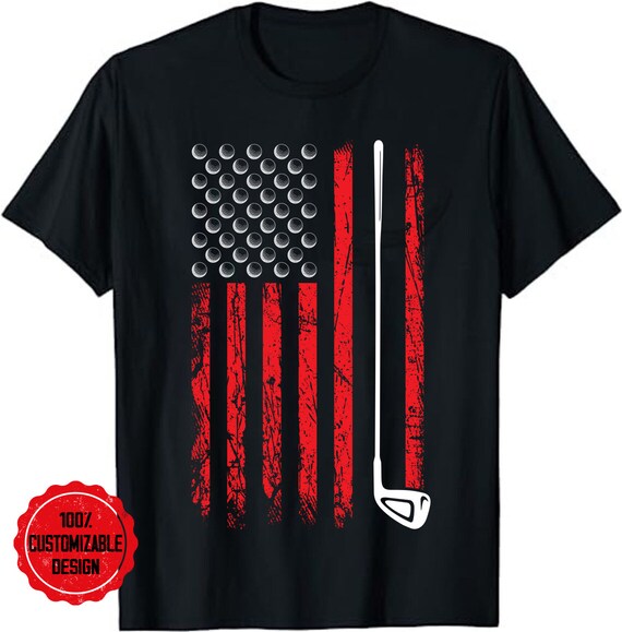 Vintage American Usa Flag Golf T-Shirt Golfer Cool Gift Vintage American Usa Flag Golf T-Shirt Golfer Cool Gift