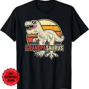 Grandpasaurus T Rex Dinosaur Grandpa Saurus Family Matching T-Shirt