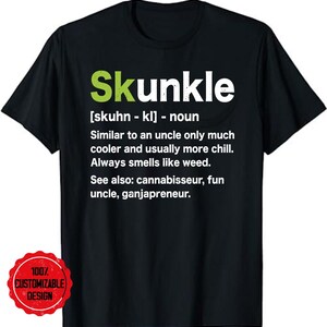 SKUNKLE SKUNCLE Uncle Graphic T-Shirt - 100% Cotton, Machine Washable, Black - View #6