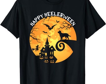 Happy Heelerween T-shirt – Australisk nötkreaturshund Halloween-kostym