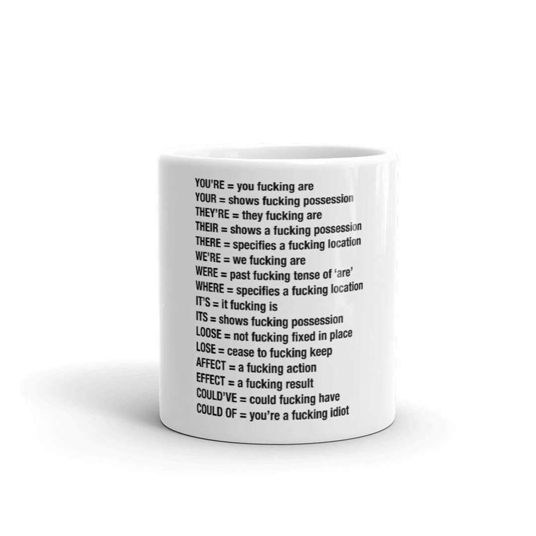 Angry Grammar Nerd Mug Grammar Angry Nerd Mug 11oz or 15oz Etsy