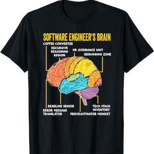 Software Engineer's Brain Funny Software Engineering Student Unisex T-Shirt