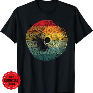 Vintage Mushroom Retro Mushroom Mycology Unisex T-Shirt, Mushroom Hunter Retro 80s Style Fungi Mycology Lover Gift T-Shirt