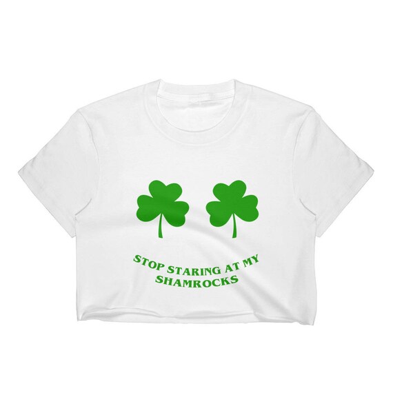 st patrick's day crop hoodie
