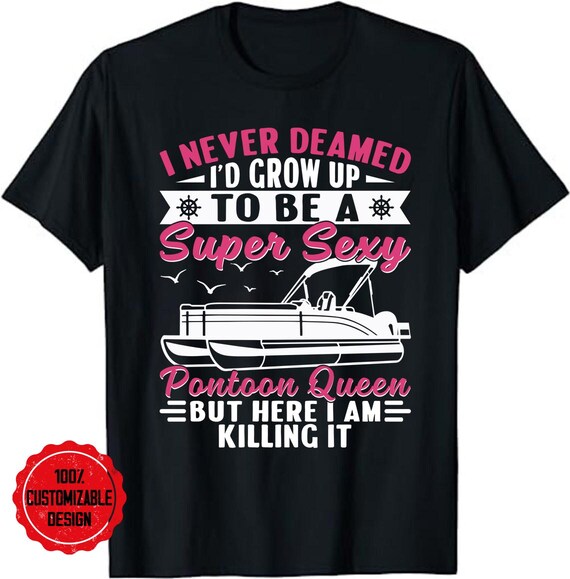 Womens Pontoon Queen Shirt, Pontoon Lake Shirt, Pontoon Boat T-Shirt Womens Pontoon Queen Shirt, Pontoon Lake Shirt, Pontoon Boat T-Shirt