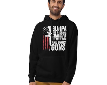Gunpa Like A Normal Grandpa But More Fun And Owns Guns Hoodie | Rifle Lover Gift for Shooting Enthusiasts Unisex Hoodie