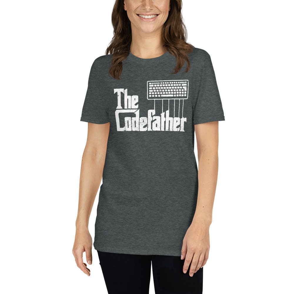 Funny Programmer Dad Gift the Codefather Vintage Coder Unisex T-shirt ...