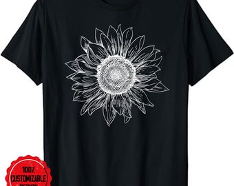Sunflower shirt, sunflower tshirt, flower shirt, sunflower tee, garden shirt, botanical shirt, Sunflower Sunshine Floral Flower T-Shirt
