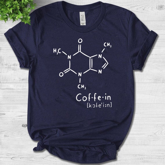 C8H10N4O2 Addicted Women T-Shirt Caffeine Coffee Fun Geek