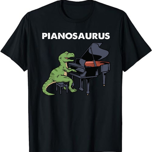 Pianosaurus Piano Tyrannosaurus Rex - Trex Dinosaur Pianist  Unisex T-Shirt