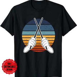 Drumset Cool Drumsticks Drumming Drums Rock Music T-Shirt, Percussionists Shirt, Drummer Shirt, Percussionist Musician Drummer Dad
