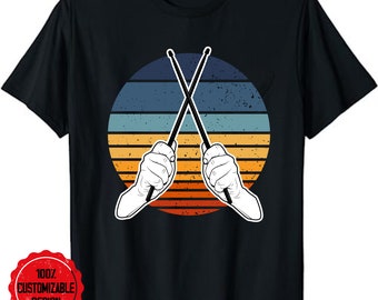 Drumset Cool Drumsticks Drumming Drums Rock Music T-Shirt, Percussionists Shirt, Drummer Shirt, Percussionist Musician Drummer Dad
