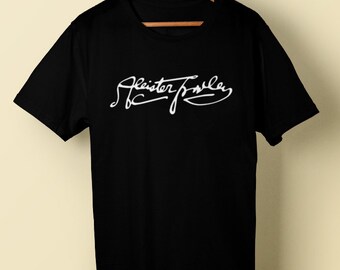 Aleister Crowley t tee shirt signature black magic